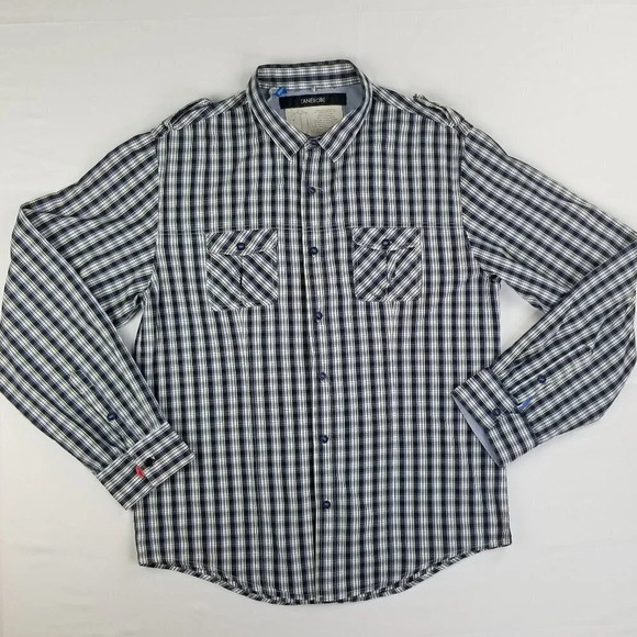 Zanerobe Logo Tags Shoulder Straps Check XXL Shirt - Picture 2 of 11